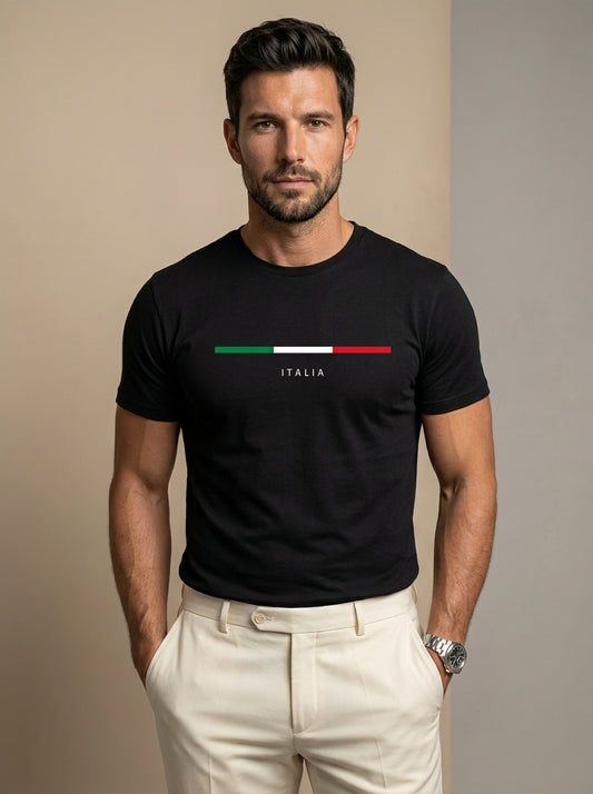 Italia Spirit – Men’s 100% Cotton Casual T-Shirt