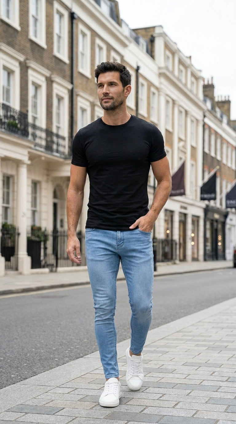 Fashion Street Style Grey Skinny Jeans Men Vintage wash Solid Denim Trouser Mens Casual Slim fit pencil denim Pants hot sale