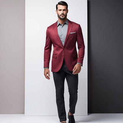 Men’s Business Casual Blazer – Classic Wedding & Office Suit Jacket