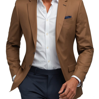 Men’s Four Seasons Casual Blazer – Slim Fit Solid Color Suit Jacket
