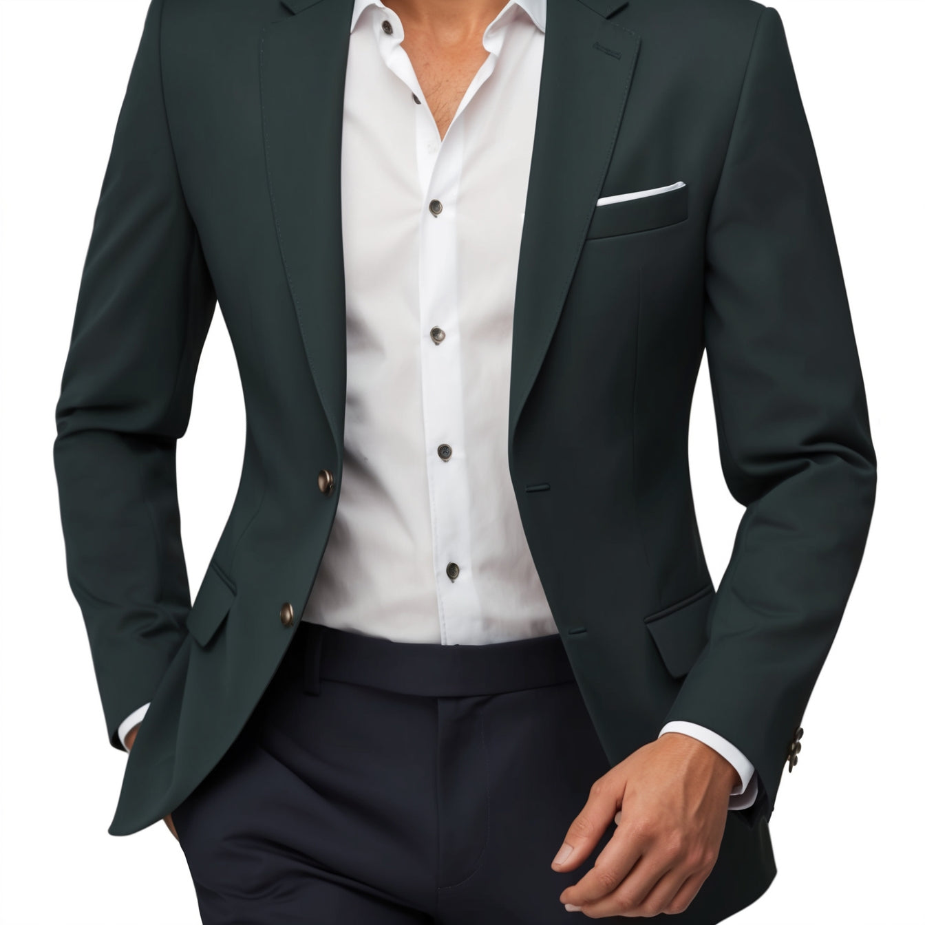 Men’s Four Seasons Casual Blazer – Slim Fit Solid Color Suit Jacket