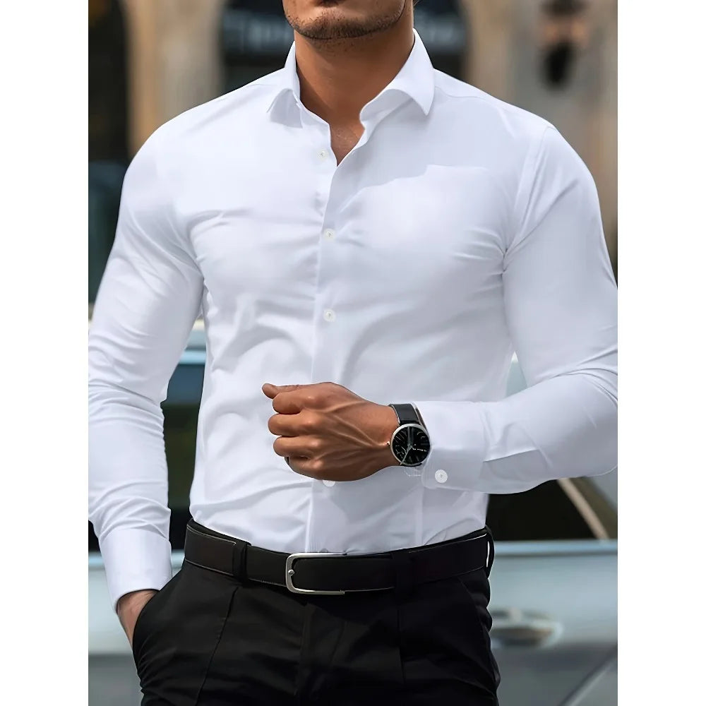 Kings & Men “Elite Stretch” Shirt — Refined Comfort, Modern Edge