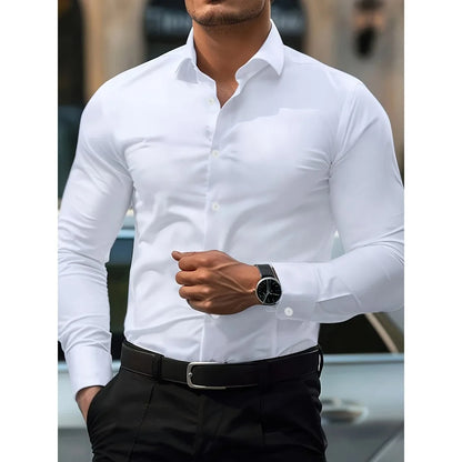 Kings & Men “Elite Stretch” Shirt — Refined Comfort, Modern Edge