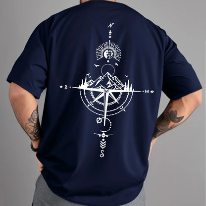 Kings & Men – Retro Compass Oversized Cotton Tee