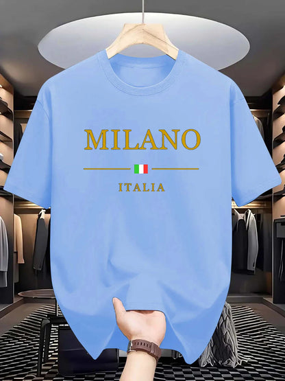 Men's 100% Cotton MILANO ITALIA Graphic T-Shirt