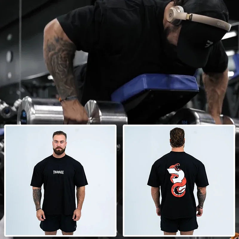 Kings & Men — 2025 Oversized Cotton Gym Training T-Shirt