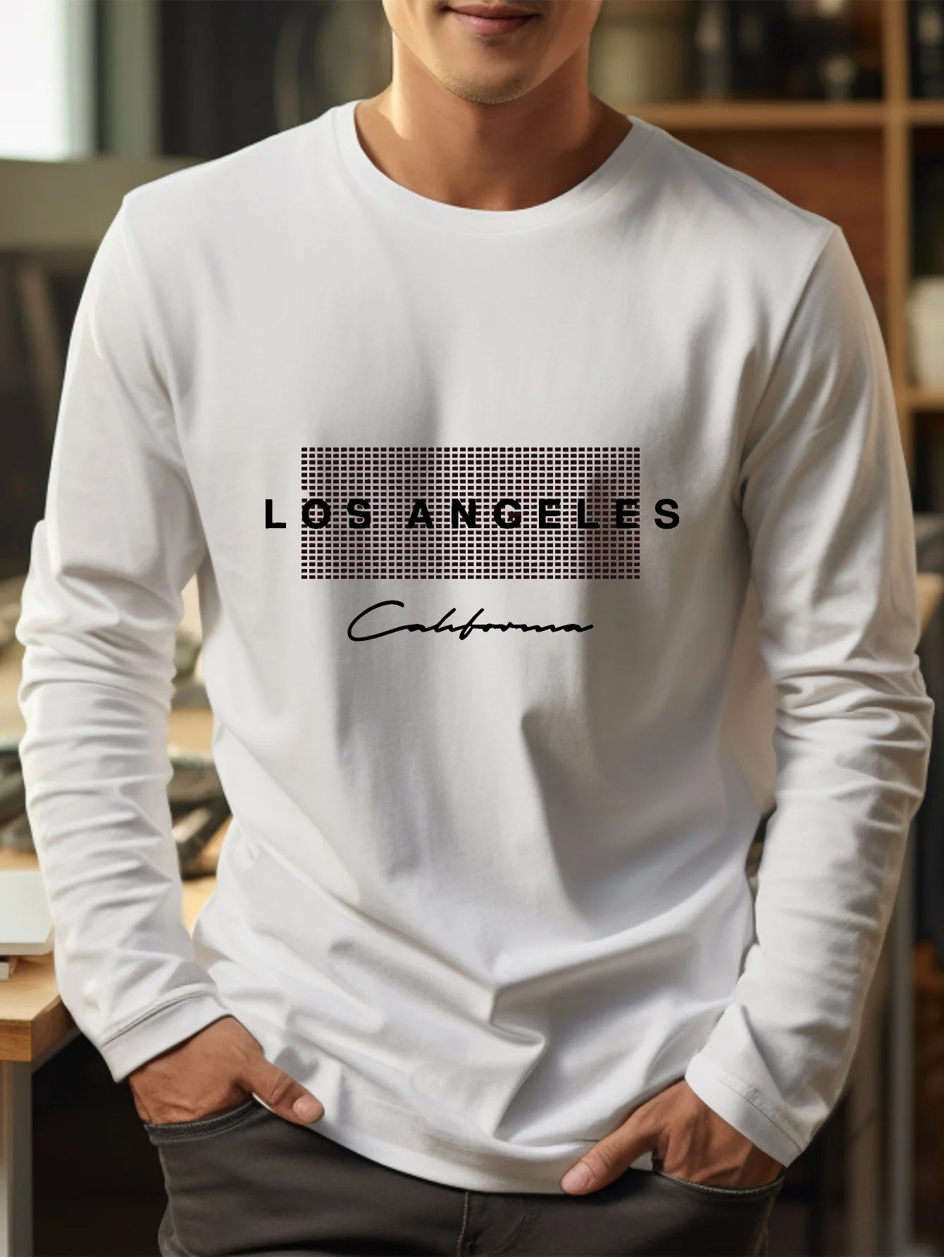 Men's 100% Cotton Los Angeles Graphic T-Shirt