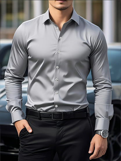 Kings & Men “Elite Stretch” Shirt — Refined Comfort, Modern Edge