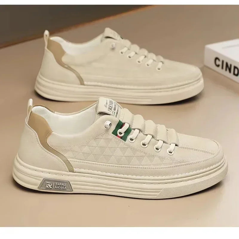 White Leather Casual Shoes