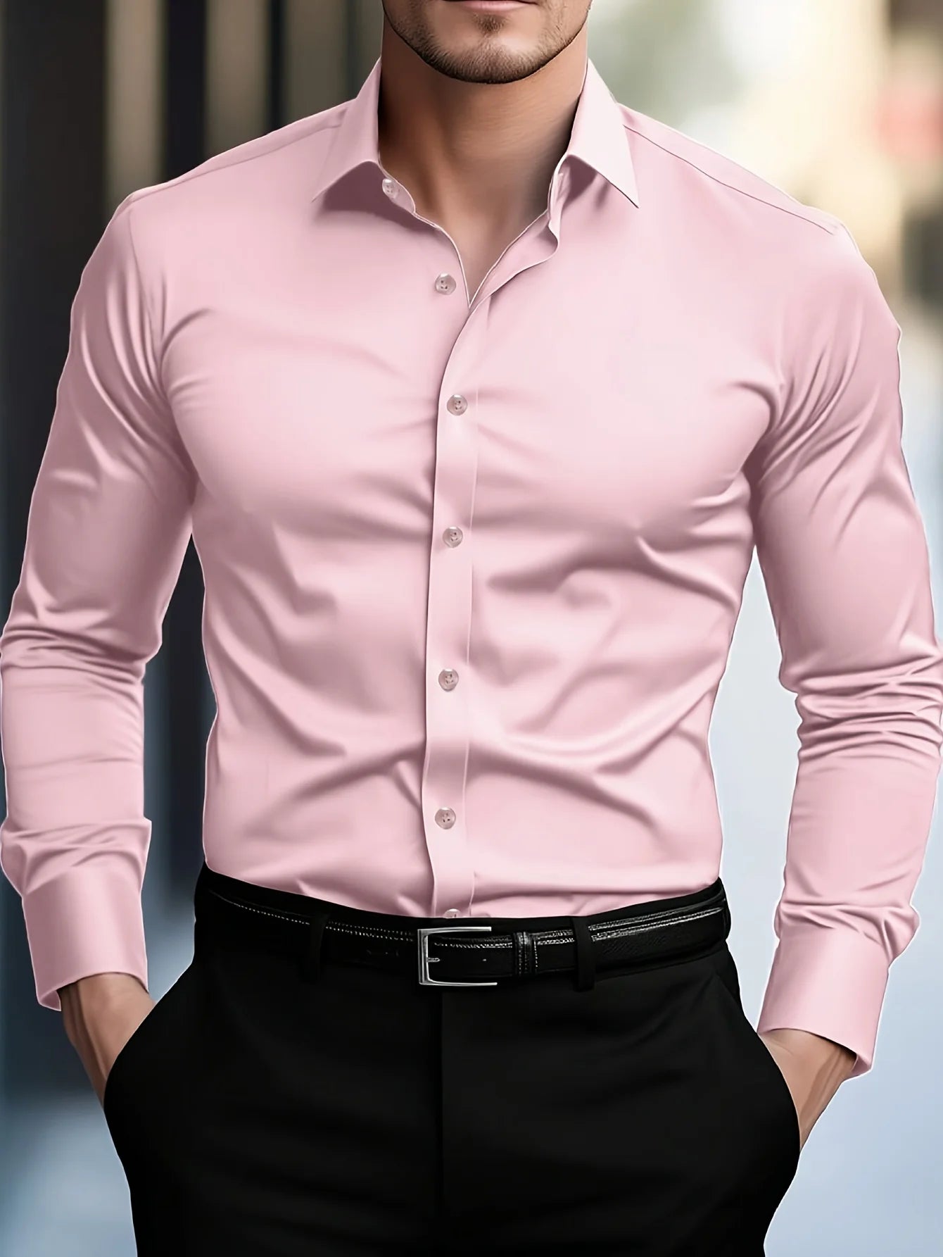 Kings & Men “Elite Stretch” Shirt — Refined Comfort, Modern Edge