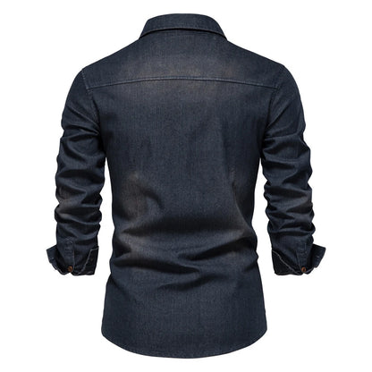 Kings & Men – “UrbanFlex Denim Shirt” – Premium Slim Fit