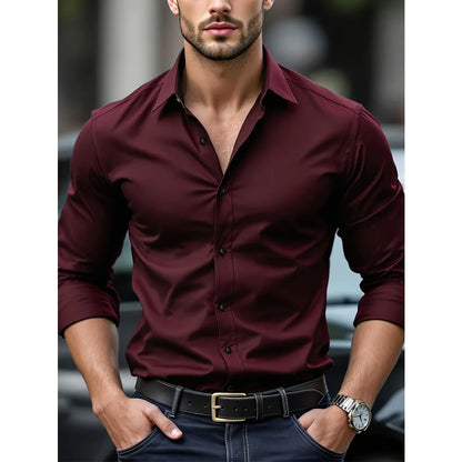 Kings & Men “Elite Stretch” Shirt — Refined Comfort, Modern Edge