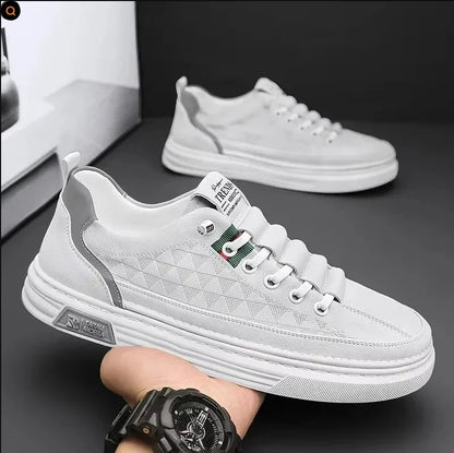 White Leather Casual Shoes