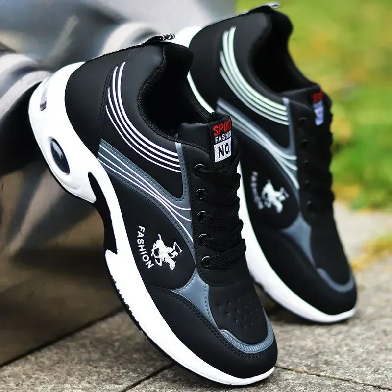 Men’s Premium Shock-Absorption Leather Sneakers