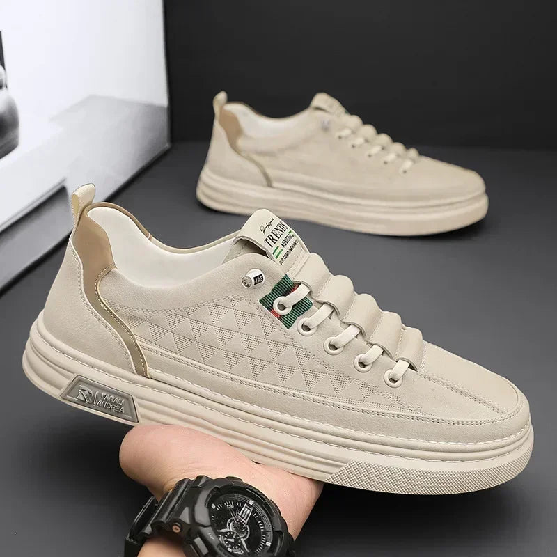 White Leather Casual Shoes