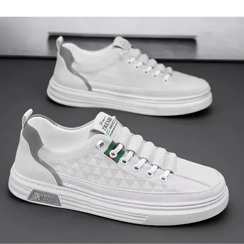 White Leather Casual Shoes