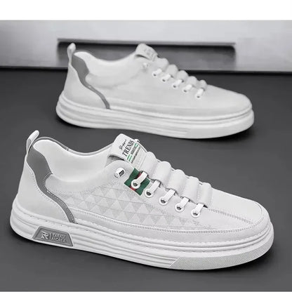 White Leather Casual Shoes