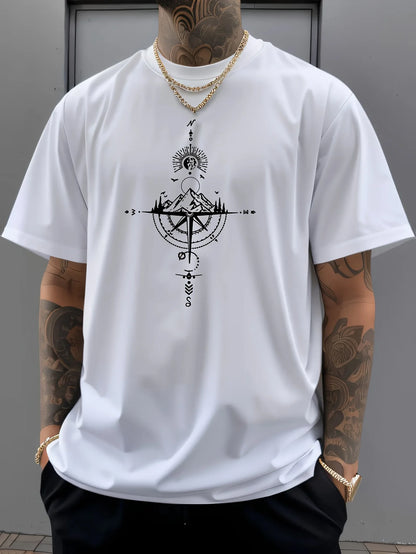 Kings & Men – Retro Compass Oversized Cotton Tee