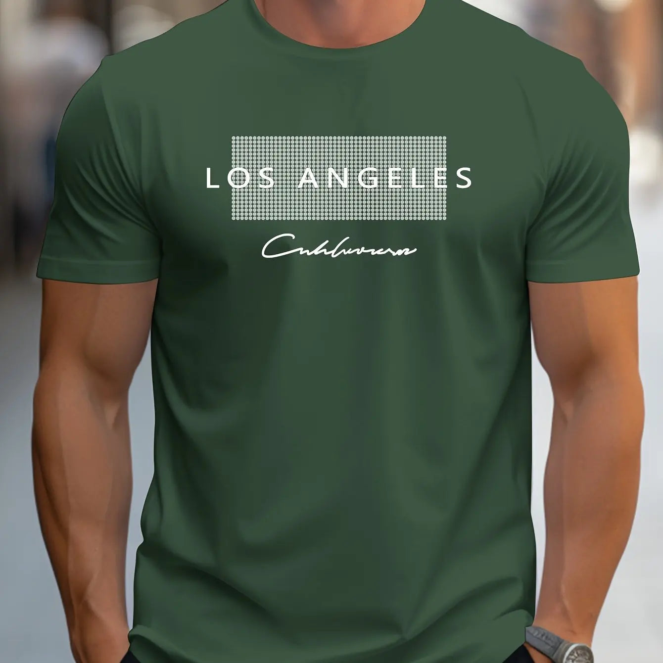 Men's 100% Cotton Los Angeles Graphic T-Shirt