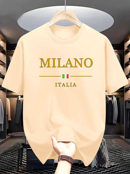 Men's 100% Cotton MILANO ITALIA Graphic T-Shirt
