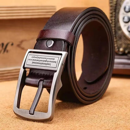 Kings & Men™ | The Regent Leather Belt — Premium Cowhide with Metal Pin Buckle