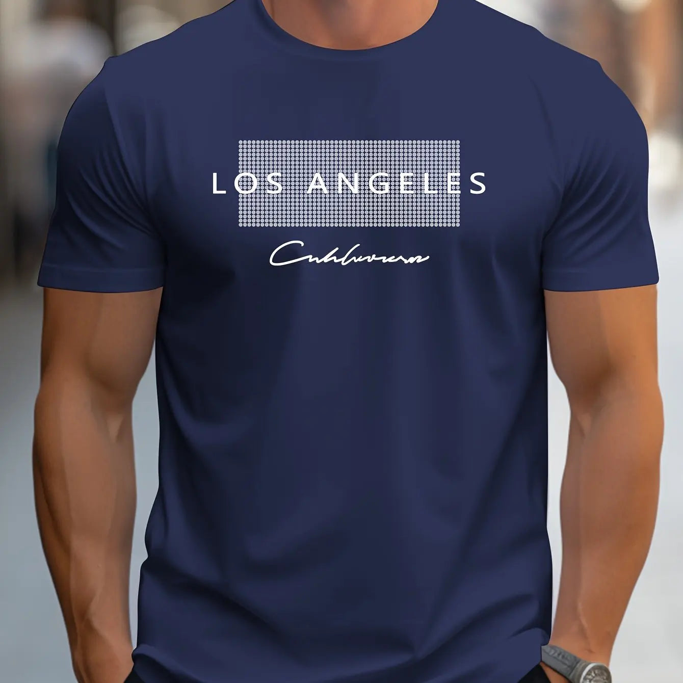 Men's 100% Cotton Los Angeles Graphic T-Shirt