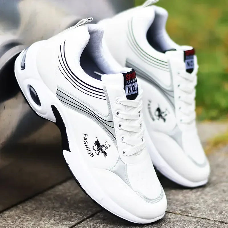Men’s Premium Shock-Absorption Leather Sneakers