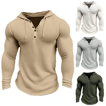 Kings & Men – Waffle Slim Pullover Long Sleeve Shirt