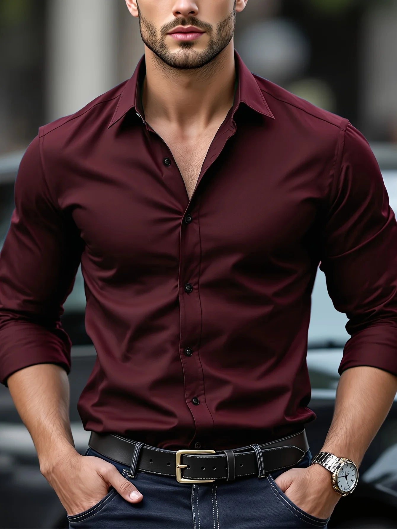 Kings & Men “Elite Stretch” Shirt — Refined Comfort, Modern Edge
