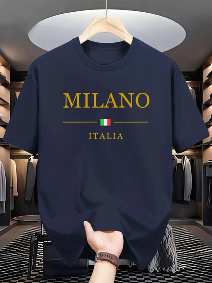 Men's 100% Cotton MILANO ITALIA Graphic T-Shirt