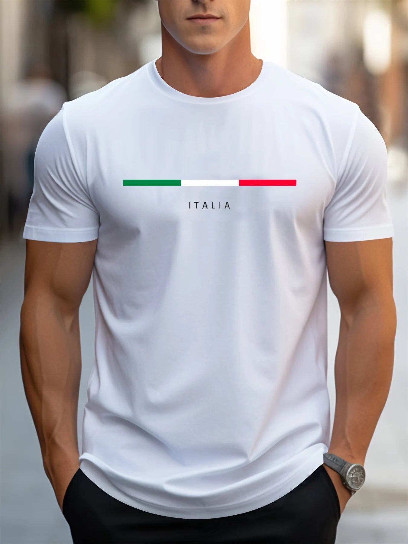 Italia Spirit – Men’s 100% Cotton Casual T-Shirt