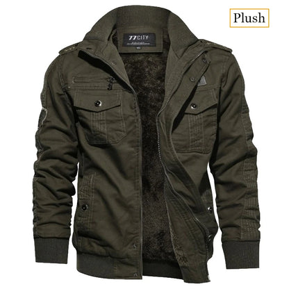 Men’s Fleece Tactical Jacket – Windproof Business Casual