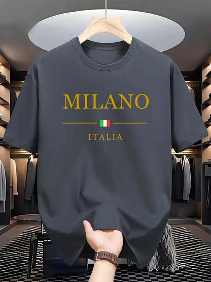 Men's 100% Cotton MILANO ITALIA Graphic T-Shirt