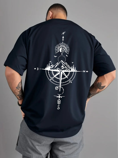 Kings & Men – Retro Compass Oversized Cotton Tee