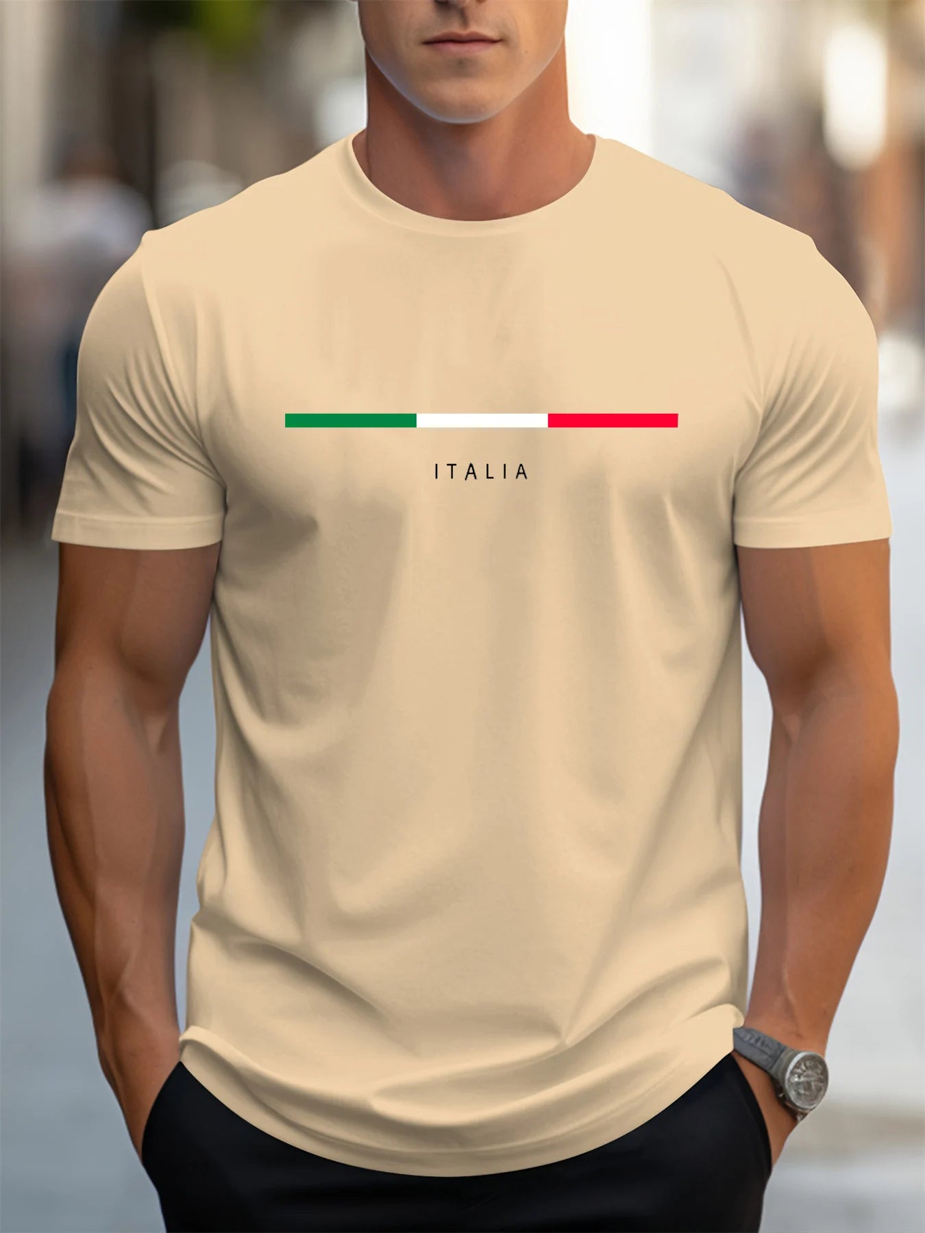 Italia Spirit – Men’s 100% Cotton Casual T-Shirt
