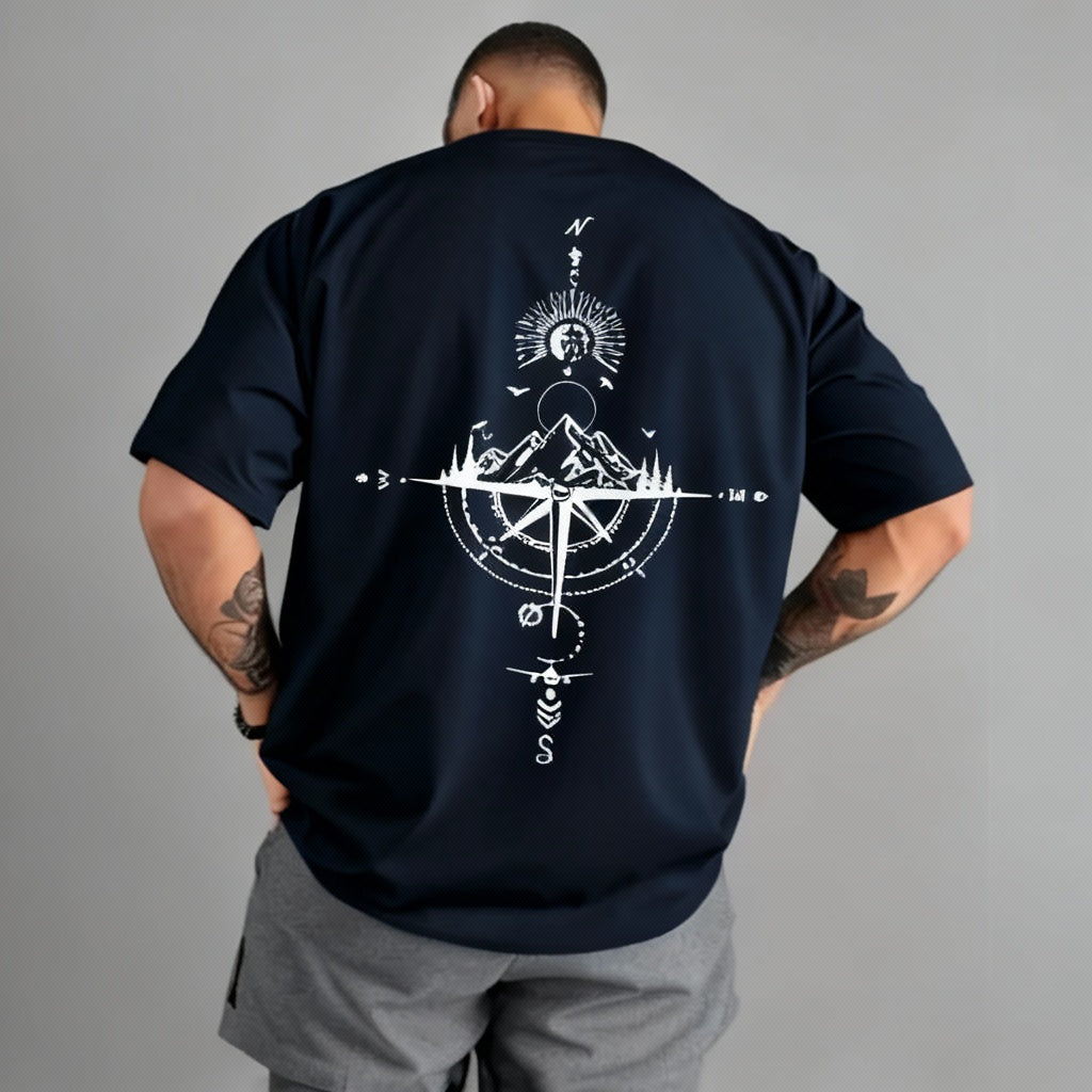 Kings & Men – Retro Compass Oversized Cotton Tee
