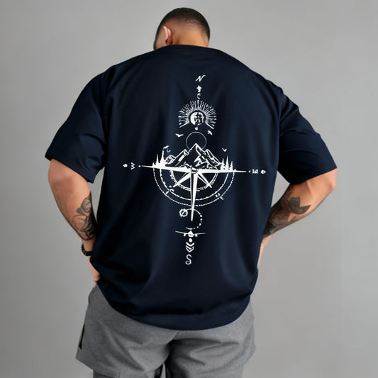 Kings & Men – Retro Compass Oversized Cotton Tee